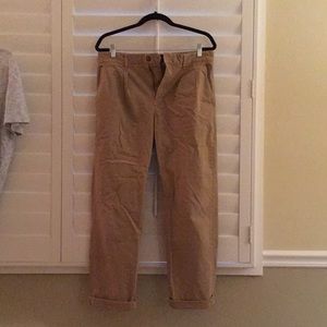 J. Crew Relaxed Fit Pleated Khakis
